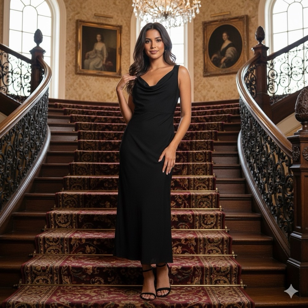 Jones Wear Classic Black Midi Dress 🖤